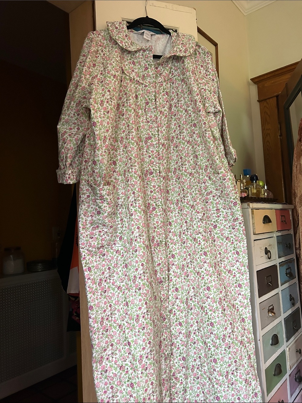 Vermont County Store 100% cotton Flannel floral nightgown size L
